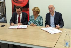 Nicolas Gendreau, directeur général et Sylvie Cassou-Schotte, Présidente de la régie de L’Eau Bordeaux Métropole et Nicolas Pédron, directeur régional du BRGM © © Régie Bordeaux Métropole