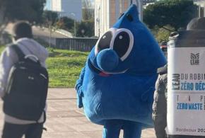 , la Régie de l'Eau Bordeaux Métropole et sa mascotte étaient présentes sur le campus Peixotto à Talence © © Régie Bordeaux Métropole